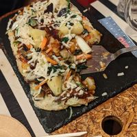 Okonomiyaki at OKO Okonomiyaki in Osaka