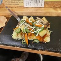 Vegan Okonomiyaki  at OKO Okonomiyaki in Osaka