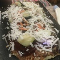 Okonomiyaki - delicious at OKO Okonomiyaki in Osaka