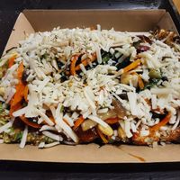 Okonomiyaki at OKO Okonomiyaki in Osaka