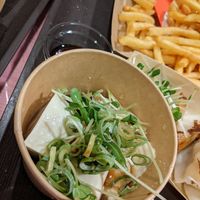Cold tofu with ponzu at OKO Okonomiyaki in Osaka