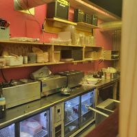 Kitchen in 1st floor at OKO Okonomiyaki in Osaka