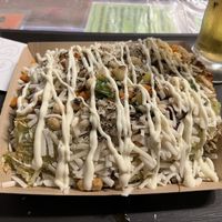 Vegan Okonomoyaki w/ vegan cheese - 8/10  at OKO Okonomiyaki in Osaka