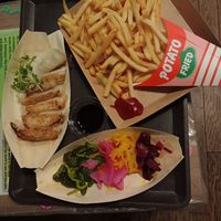 Gyoza, Japanese Pickles And Fries. at OKO Okonomiyaki in Osaka