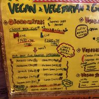 Menu card for okonomiyaki   at OKO Okonomiyaki in Osaka