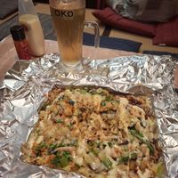 Vegetarian okonomiyaki at OKO Okonomiyaki in Osaka