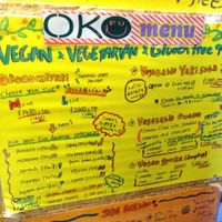 Menu (the whole place looks pretty much like this :D) at OKO Okonomiyaki in Osaka