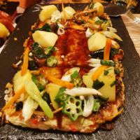 Vegan okonomiyaki at OKO Okonomiyaki in Osaka