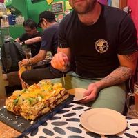 This is the large OMFG! at OKO Okonomiyaki in Osaka