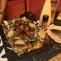 Without mayo at OKO Okonomiyaki in Osaka