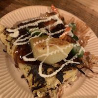 With mayonnaise  at OKO Okonomiyaki in Osaka