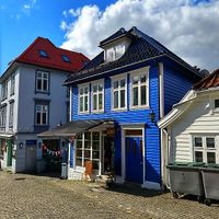 On a charming pedestrian only walkway at Solros in Bergen