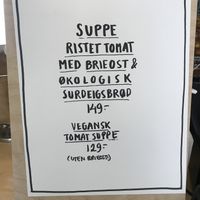 Vegan soup at Solros in Bergen