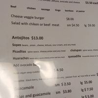Menu  at La Taquiza Loca in Passaic