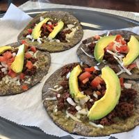 Vegan sausage chalupas. Amazing.  at La Taquiza Loca in Passaic