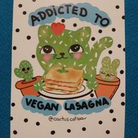 Sticker at CactusCat Bar in Barcelona