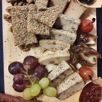 Tabla de quesos vegana at CactusCat Bar in Barcelona