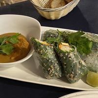 Vietnamese rolls. I love them. So fresh. at CactusCat Bar in Barcelona