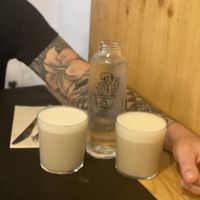 Smoothie of the day. Banana oat milk. Such good value for money. Delicious  at CactusCat Bar in Barcelona