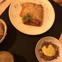 Lasagna at CactusCat Bar in Barcelona