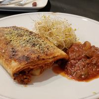 Sausage (chickpea) roll. Delicious! at CactusCat Bar in Barcelona