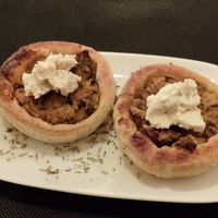 Mushroom tarts at CactusCat Bar in Barcelona