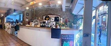 Bar and kitchen.  at CactusCat Bar in Barcelona