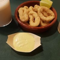 Aros crujientes de konjac at CactusCat Bar in Barcelona