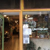 The entrance  at CactusCat Bar in Barcelona