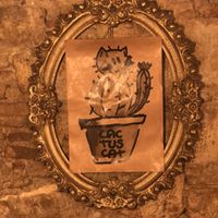 Inside at CactusCat Bar in Barcelona