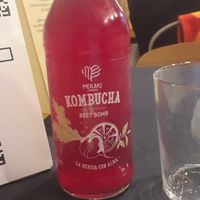 Beetroot  Kombucha organic drink at CactusCat Bar in Barcelona