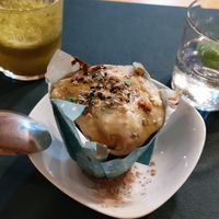 Capcake casero de plátano #Veganuary at CactusCat Bar in Barcelona