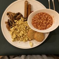 english breakfast   at CactusCat Bar in Barcelona