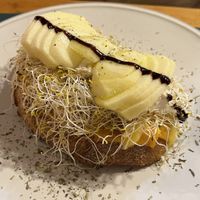 Three cheese toast   at CactusCat Bar in Barcelona