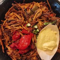 Fideuá de setas #Veganuary at CactusCat Bar in Barcelona