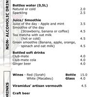 Menu  at CactusCat Bar in Barcelona