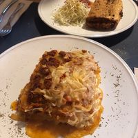 Leckere vegane Lasagne  at CactusCat Bar in Barcelona