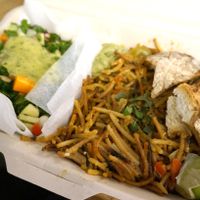 Fideuà (for take away) at CactusCat Bar in Barcelona