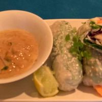 Viatnemese rolls at CactusCat Bar in Barcelona