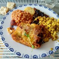 All day breakfast y lasaña at CactusCat Bar in Barcelona