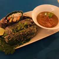 Spring rolls at CactusCat Bar in Barcelona