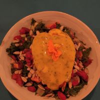 Salad with main at CactusCat Bar in Barcelona