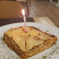 Birthday Lasagna 🎂 at CactusCat Bar in Barcelona