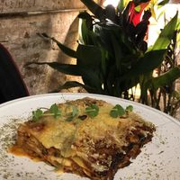 Lasagna at CactusCat Bar in Barcelona