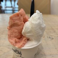 Strawberry and lemon flavors  at Setouchi Gelato Mare in Takamatsu