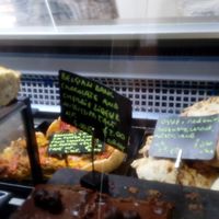 Vegan veg tart at Blasau Delicatessen in Machynlleth