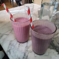 Nutri Shake & Berry cooler. at Down to Earth in Glasgow
