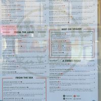 menu at Down to Earth in Glasgow