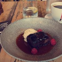 vegan Toffee Pudding at Down to Earth in Glasgow