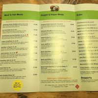 Menu at Ryan's Kitchen in Leeds